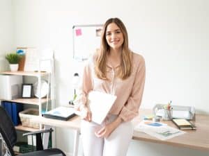 young woman with business potential